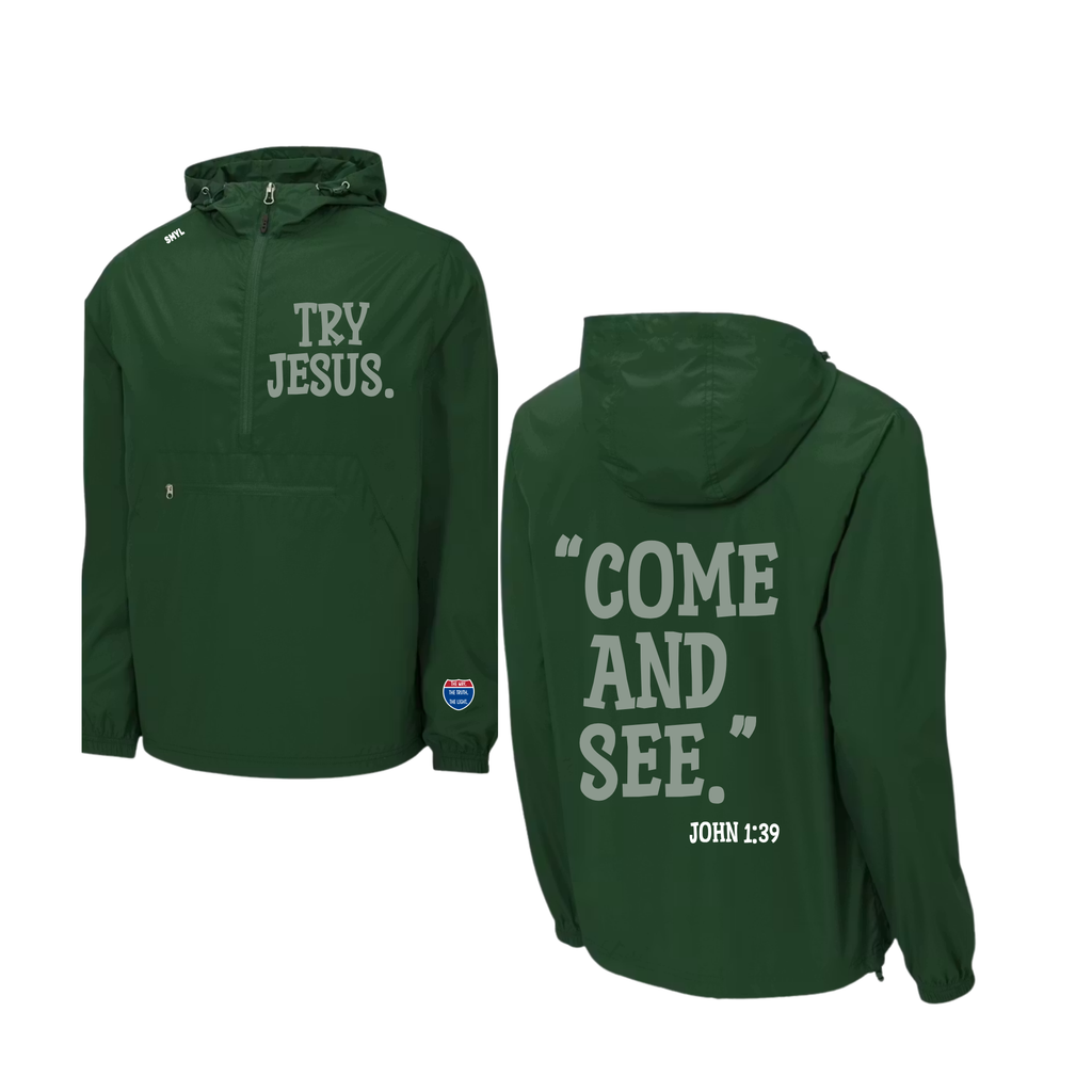 Try Jesus Unisex Windbreaker Jacket