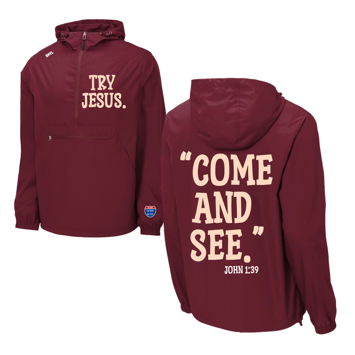 Try Jesus Unisex Windbreaker Jacket