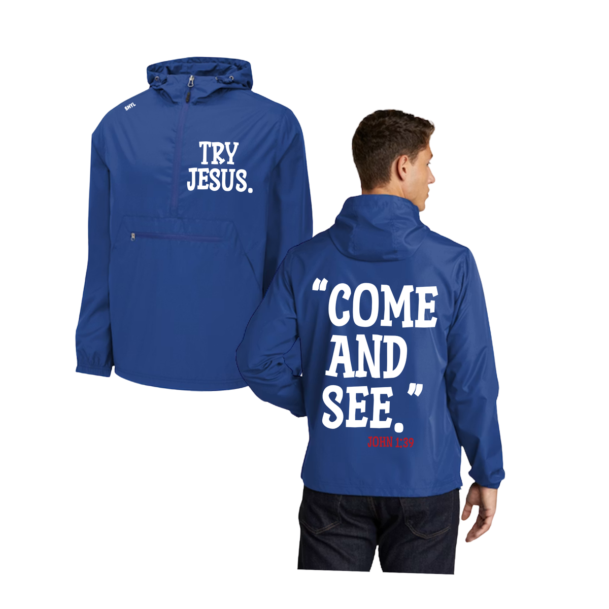 Try Jesus Unisex Windbreaker Jacket